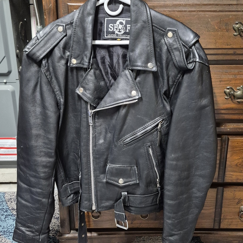 Men's Black Biker Bomber Jacket